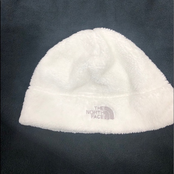The North Face White Fleece Beanie Hat 